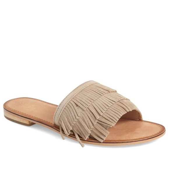 NWT Seychelles Accelerate Suede Fringe Slides - Picture 1 of 8